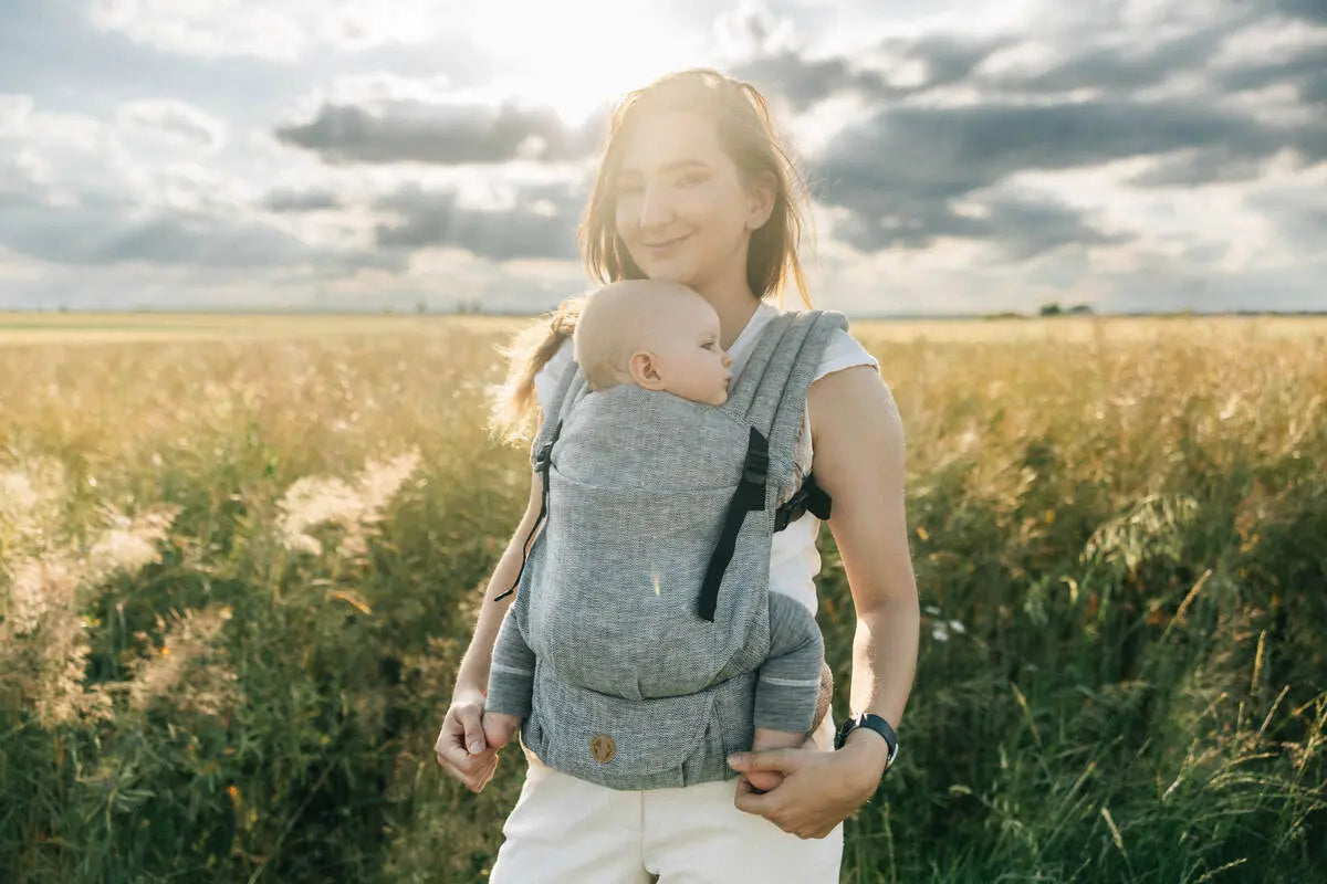 LennyLight Carrier, chevron weave, 100% linen - ARROW - WAVE - Woven Baby Standard   lenny_light    #