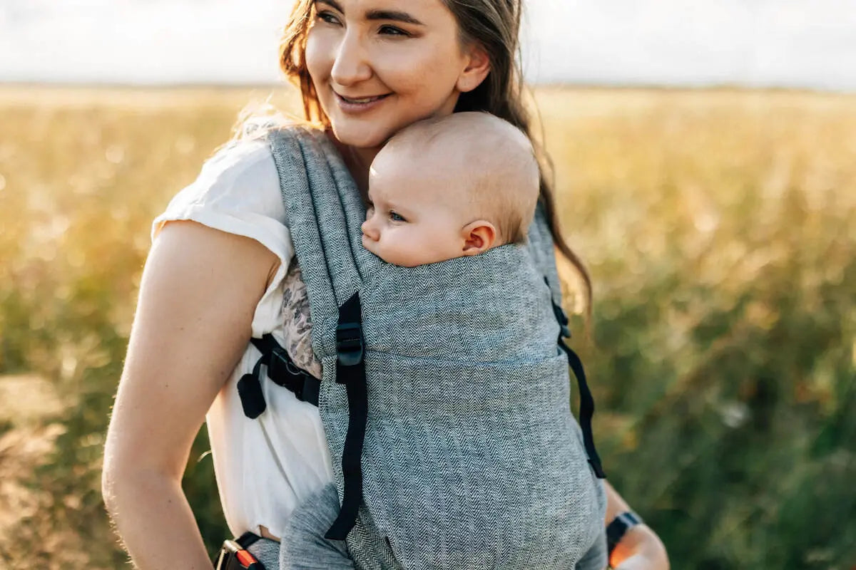 LennyLight Carrier, chevron weave, 100% linen - ARROW - WAVE - Woven Baby Standard   lenny_light    #