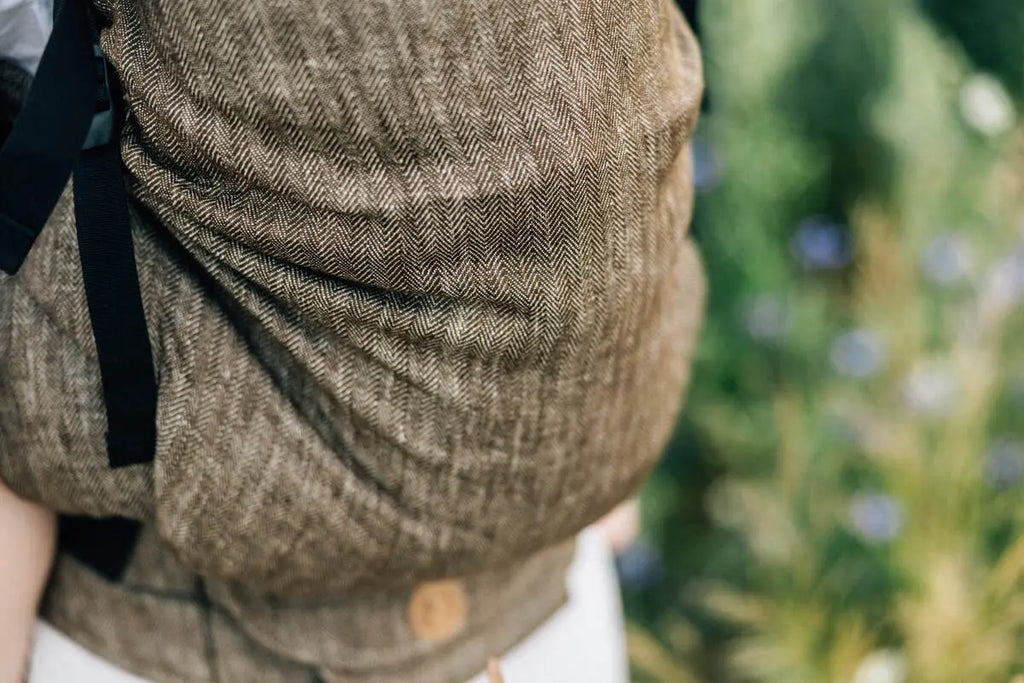 LennyPreschool Carrier, jacquard weave 100% linen - ARROW - WOOD - Woven Baby Preschool   lenny_preschool    #