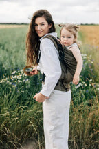 LennyPreschool Carrier, jacquard weave 100% linen - ARROW - WOOD - Woven Baby Preschool   lenny_preschool    #
