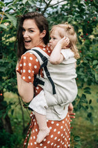 LennyPreschool Carrier, jacquard weave 100% linen - ARROW - WHISPER - Woven Baby Preschool   lenny_preschool    #