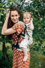 LennyPreschool Carrier, jacquard weave 100% linen - ARROW - WHISPER - Woven Baby Preschool   lenny_preschool    #