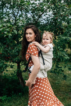 LennyPreschool Carrier, jacquard weave 100% linen - ARROW - WHISPER - Woven Baby Preschool   lenny_preschool    #