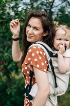 LennyPreschool Carrier, jacquard weave 100% linen - ARROW - WHISPER - Woven Baby Preschool   lenny_preschool    #