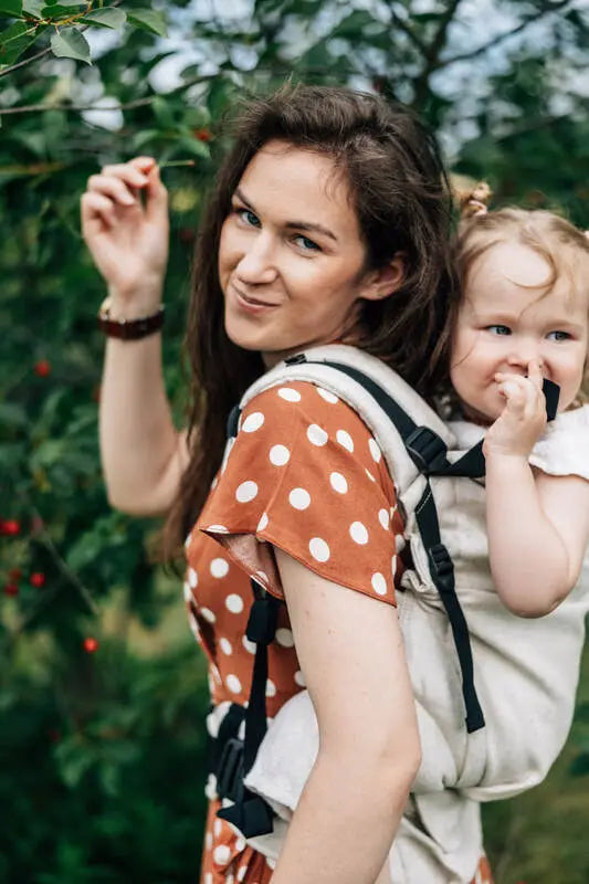 LennyPreschool Carrier, jacquard weave 100% linen - ARROW - WHISPER - Woven Baby Preschool   lenny_preschool    #