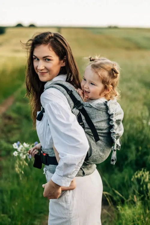 LennyPreschool Carrier, jacquard weave 100% linen - ARROW - WAVE - Woven Baby Size - Preschool   lenny_preschool    #