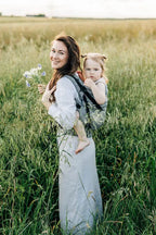 LennyPreschool Carrier, jacquard weave 100% linen - ARROW - WAVE - Woven Baby Preschool   lenny_preschool    #