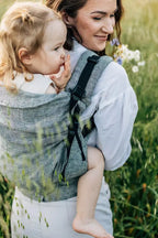 LennyPreschool Carrier, jacquard weave 100% linen - ARROW - WAVE - Woven Baby Preschool   lenny_preschool    #