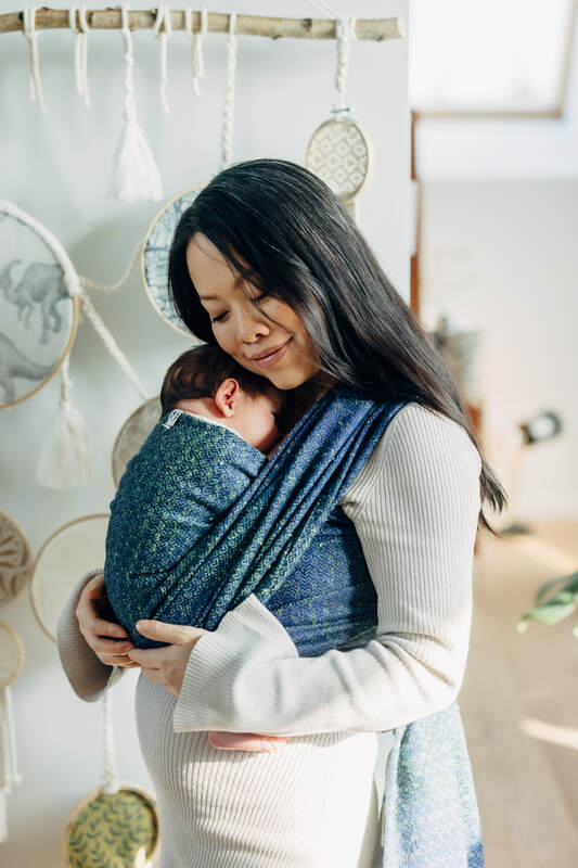 Baby Wrap, Jacquard Weave (62% cotton 38% tussah silk) - LITTLE LOVE - NEO