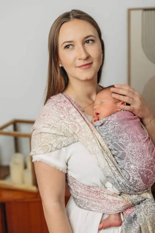 Baby Wrap, Jacquard Weave (100% cotton) - WILD WINE - VINEYARD - Woven Baby Size - L-Size - M-Size - S-Size - XL-Size - XS   long_woven_wraps    #
