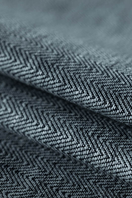 Baby Wrap, chevron weave (100% linen) - ARROW - WAVE (grade B) - Woven Baby Size - L   long_woven_wraps    #