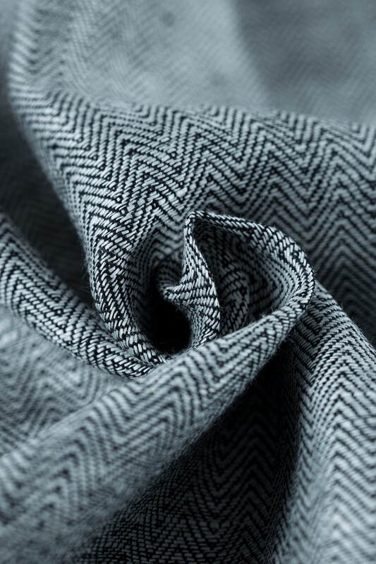 Baby Wrap, chevron weave (100% linen) - ARROW - WAVE (grade B) - Woven Baby Size - L   long_woven_wraps    #
