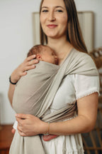 Baby sling for babies with low birthweight, Herringbone Weave, 100% cotton - ALMOND (grade B) - Woven Baby XS   premature_woven_wraps    #