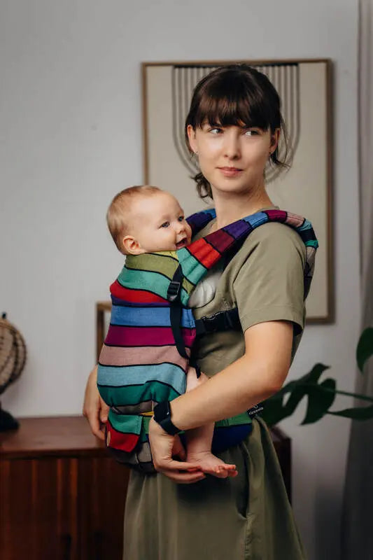 LennyLight Carrier, broken-twill weave 100% cotton - CAROUSEL OF COLORS - Woven Baby Standard   lenny_light    #