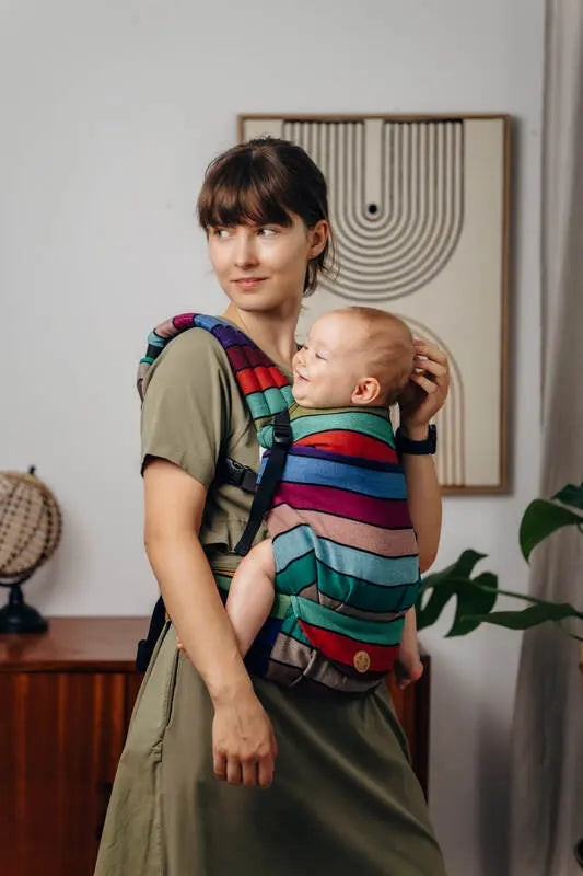 LennyLight Carrier, broken-twill weave 100% cotton - CAROUSEL OF COLORS - Woven Baby Size - Standard   lenny_light    #