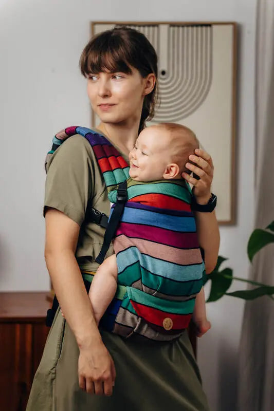 LennyLight Carrier, broken-twill weave 100% cotton - CAROUSEL OF COLORS - Woven Baby Size - Standard   lenny_light    #