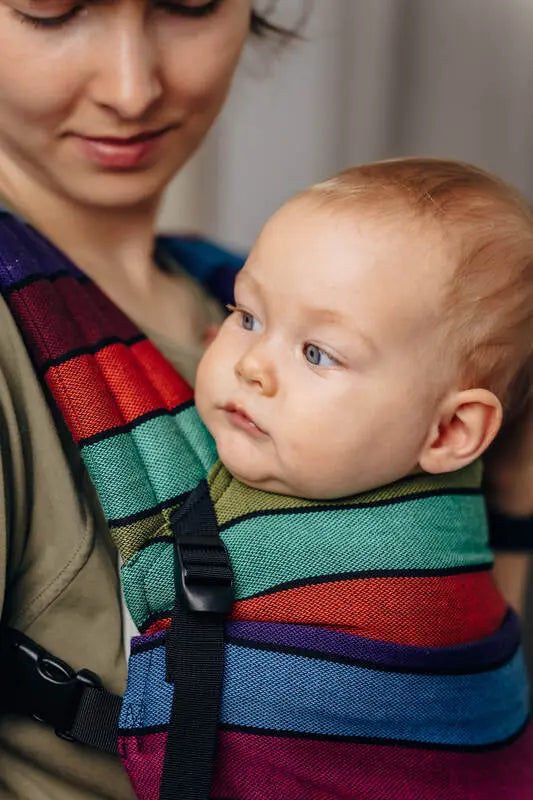 LennyLight Carrier, broken-twill weave 100% cotton - CAROUSEL OF COLORS - Woven Baby Size - Standard   lenny_light    #