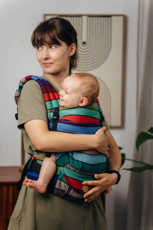 LennyLight Carrier, broken-twill weave 100% cotton - CAROUSEL OF COLORS - Woven Baby Standard   lenny_light    #