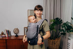 LennyLight Carrier, herringbone weave 100% cotton - LITTLE HERRINGBONE OMBRE GREY - Woven Baby Standard   lenny_light    #