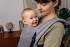LennyLight Carrier, herringbone weave 100% cotton - LITTLE HERRINGBONE OMBRE GREY - Woven Baby Standard   lenny_light    #
