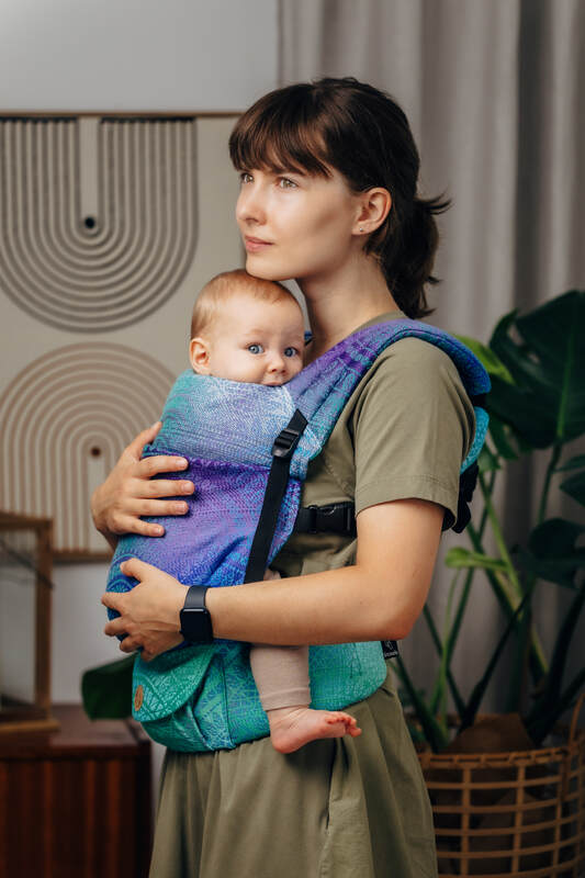 LennyLight Carrier, jacquard weave 100% cotton - PEACOCK’S TAIL - FANTASY - Woven Baby Standard   lenny_light    #