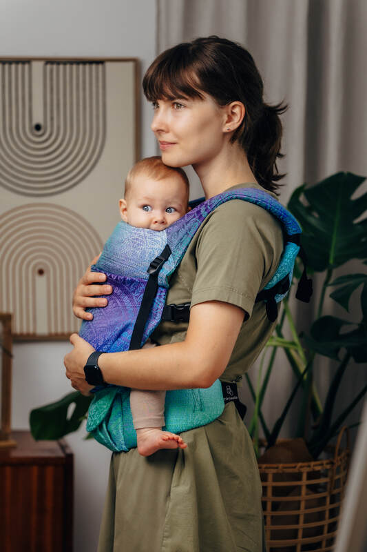 LennyLight Carrier, jacquard weave 100% cotton - PEACOCK’S TAIL - FANTASY - Woven Baby Standard   lenny_light    #