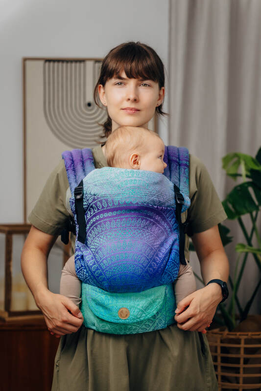 LennyLight Carrier, jacquard weave 100% cotton - PEACOCK’S TAIL - FANTASY - Woven Baby Standard   lenny_light    #