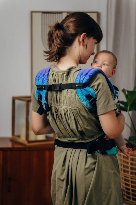 LennyLight Carrier, jacquard weave 100% cotton - PEACOCK’S TAIL - FANTASY - Woven Baby Standard   lenny_light    #
