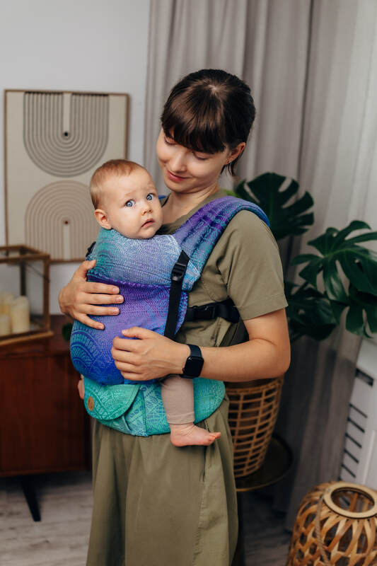 LennyLight Carrier, jacquard weave 100% cotton - PEACOCK’S TAIL - FANTASY - Woven Baby Standard   lenny_light    #