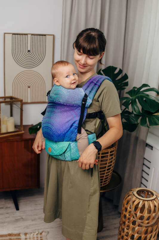 LennyLight Carrier, jacquard weave 100% cotton - PEACOCK’S TAIL - FANTASY - Woven Baby Standard   lenny_light    #