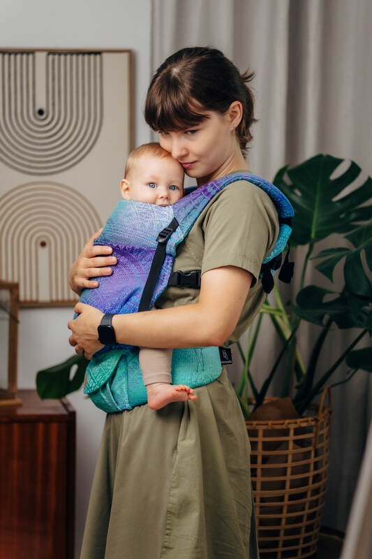 LennyLight Carrier, jacquard weave 100% cotton - PEACOCK’S TAIL - FANTASY - Woven Baby Standard   lenny_light    #