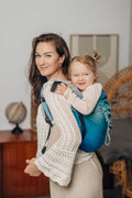 Lenny Buckle Onbuhimo PRO baby carrier, broken-twill weave (100% cotton) - AIRGLOW