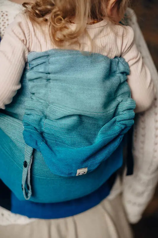 LennyHybrid Half Buckle Carrier, broken - twill weave 100% cotton - AIRGLOW - Woven Baby Size - Preschool-Size - Standard   lenny_hybrid    #