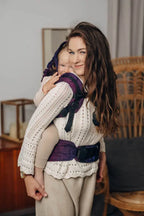 LennyPreschool Carrier, jacquard weave 100% cotton - WILD WINE - BOUQUET - Woven Baby Preschool   lenny_preschool    #