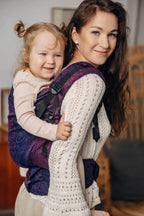 LennyPreschool Carrier, jacquard weave 100% cotton - WILD WINE - BOUQUET - Woven Baby Preschool   lenny_preschool    #