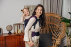 LennyPreschool Carrier, jacquard weave 100% cotton - WILD WINE - BOUQUET - Woven Baby Preschool   lenny_preschool    #
