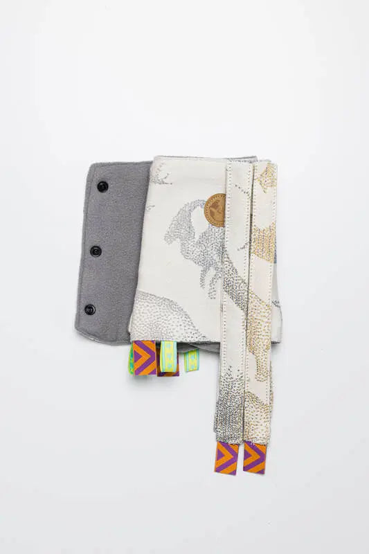 Drool Pads & Reach Straps Set, (60% cotton, 40% polyester) - JURASSIC - ICE DESERT - Woven Baby Title - Default Title   drool_pad    #