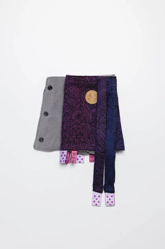 Drool Pads & Reach Straps Set, (60% cotton, 40% polyester) - WILD WINE - BOUQUET - Woven Baby Title - Default Title   drool_pad    #