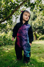 Jumpsuit for a child- Black & Jurassic  - New Era - Woven Baby 74   bear_romper    #
