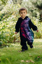 Jumpsuit for a child- Black & Jurassic  - New Era - Woven Baby 74   bear_romper    #