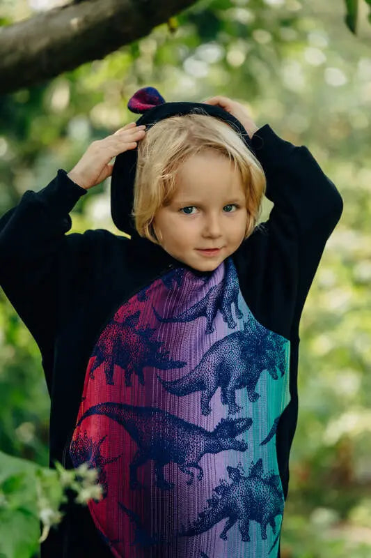 Jumpsuit for a child- Black & Jurassic  - New Era - Woven Baby 74   bear_romper    #