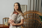 Baby sling for babies with low birthweight, Herringbone Weave, 100% cotton - ALMOND - Woven Baby XS   premature_woven_wraps    #