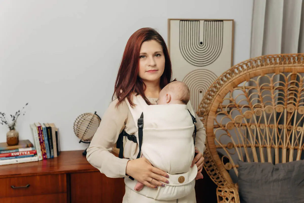 LennyLight Carrier, herringbone weave 100% cotton - LITTLE HERRINGBONE LUCE - Woven Baby Size - Standard   lenny_light    #