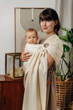 Ring Sling, Herringbone Weave (100% cotton) - with gathered shoulder - LITTLE HERRINGBONE LUCE - standard 1.8m - Woven Baby    ring_slings    #