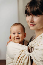 Ring Sling, Herringbone Weave (100% cotton) - with gathered shoulder - LITTLE HERRINGBONE LUCE - standard 1.8m - Woven Baby    ring_slings    #
