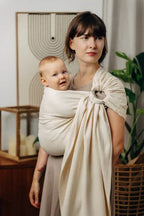 Ring Sling, Herringbone Weave (100% cotton) - with gathered shoulder - LITTLE HERRINGBONE LUCE - standard 1.8m - Woven Baby    ring_slings    #