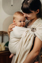 Ring Sling, Herringbone Weave (100% cotton) - with gathered shoulder - LITTLE HERRINGBONE LUCE - standard 1.8m - Woven Baby    ring_slings    #