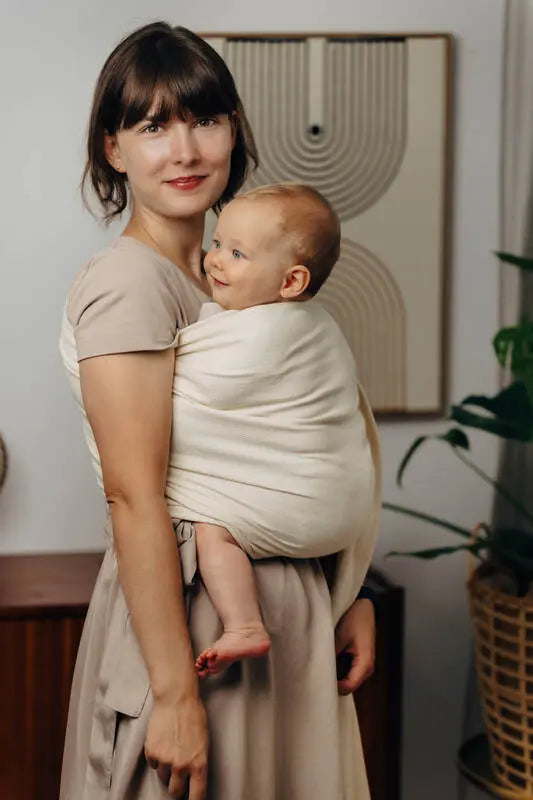 Ring Sling, Herringbone Weave (100% cotton) - with gathered shoulder - LITTLE HERRINGBONE LUCE - standard 1.8m - Woven Baby    ring_slings    #
