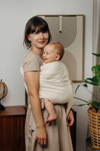 Ring Sling, Herringbone Weave (100% cotton) - with gathered shoulder - LITTLE HERRINGBONE LUCE - standard 1.8m - Woven Baby    ring_slings    #