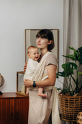 Baby Sling, Herringbone Weave (100% cotton) - LITTLE HERRINGBONE LUCE (grade B) - Woven Baby M - 6   long_woven_wraps    #